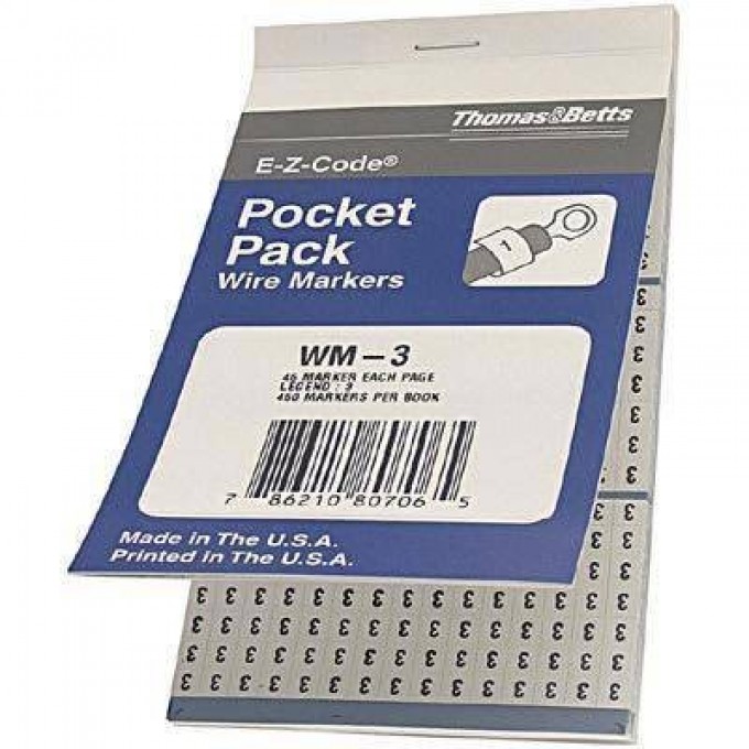 Маркировочная книжка THOMAS & BETTS WM-3 496985